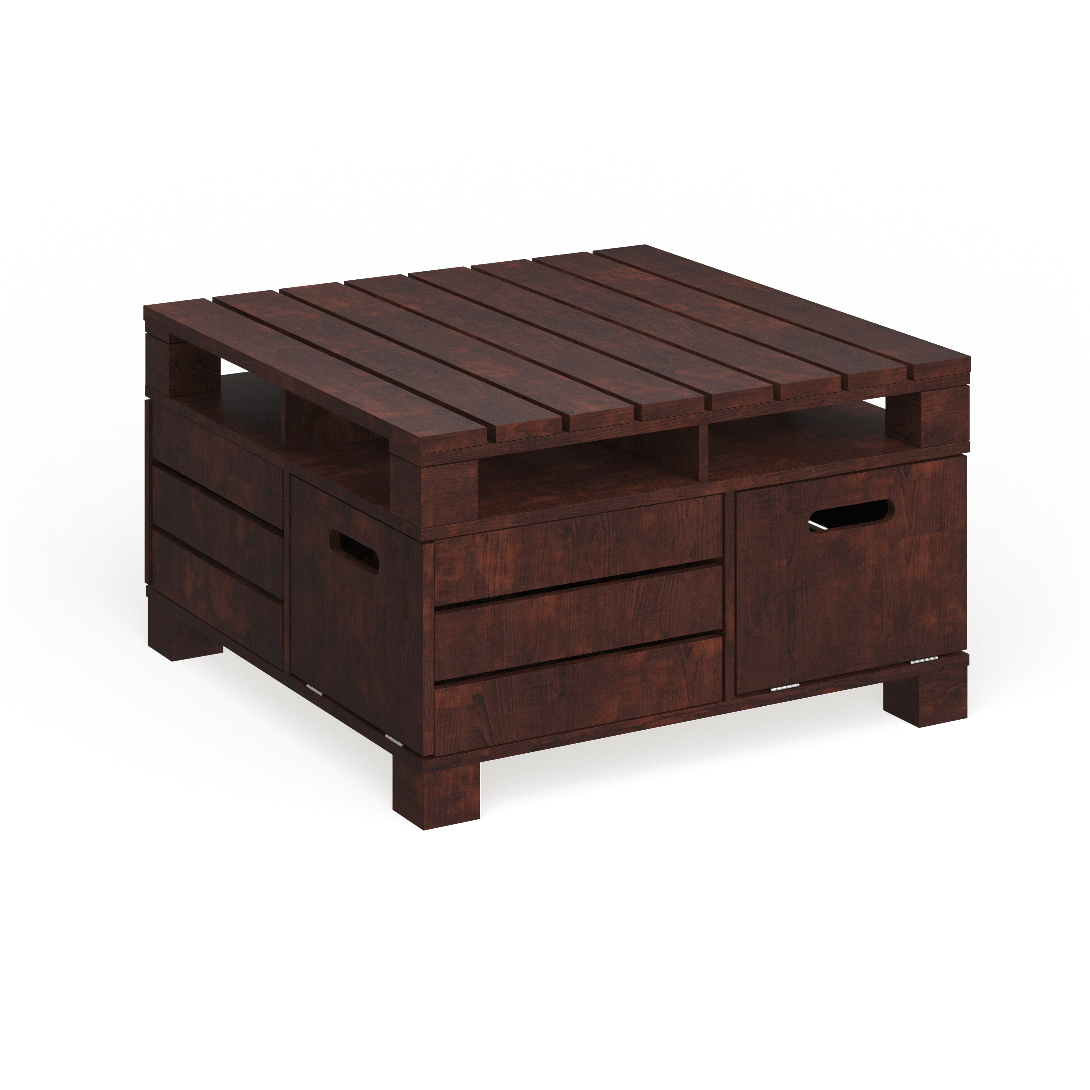 Shop Furniture Of America Masa Vintage Walnut Storage Coffee Table