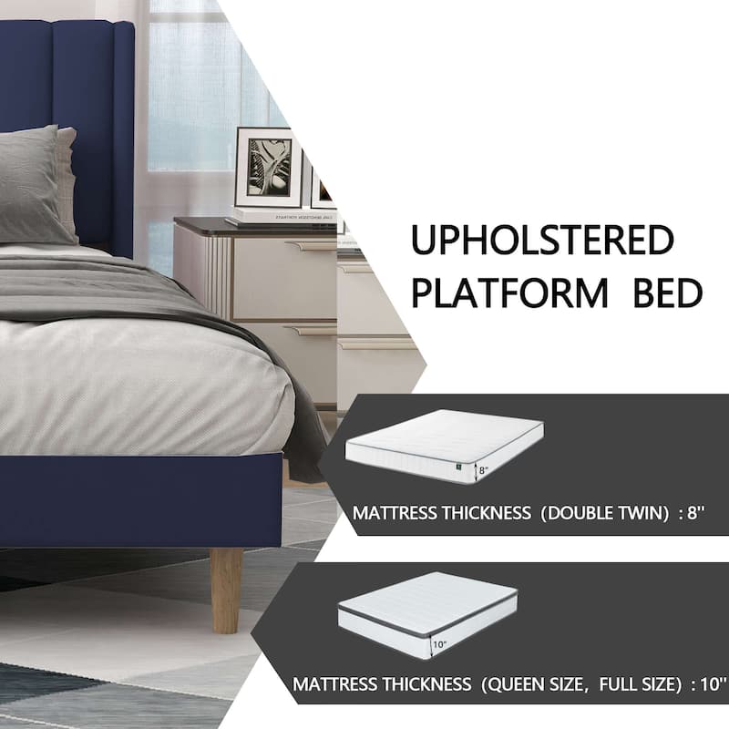 Alazyhome Upholstered Platform Bed Frame