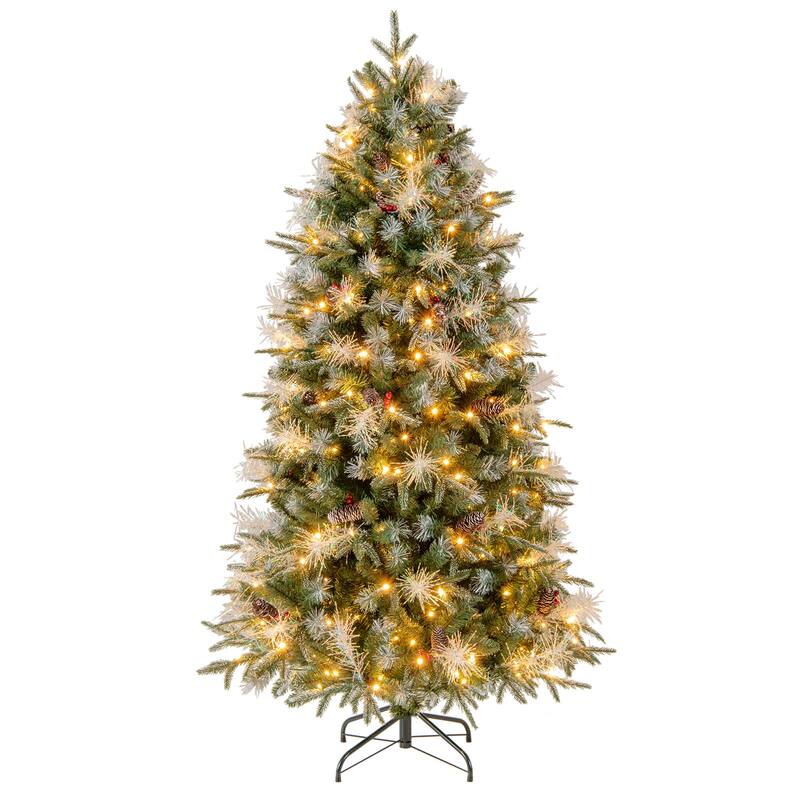 Costway 5/6/7 FT Artificial Christmas Tree with 602/806/1072 Branch - Green - See Details