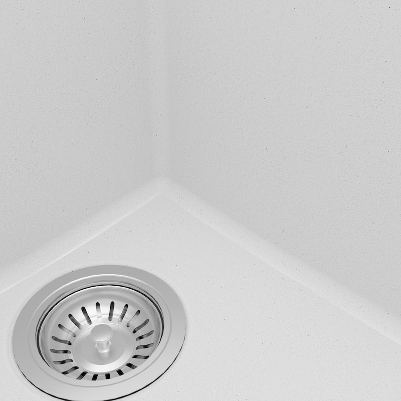 Karran 32" Undermount Large/Small Bowl Quartz Kitchen Sink Kit - 32" x 21.25" x 9"