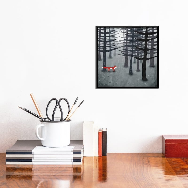 iCanvas "The F0x And The Forest" by Nic Squirrell Framed Canvas Print