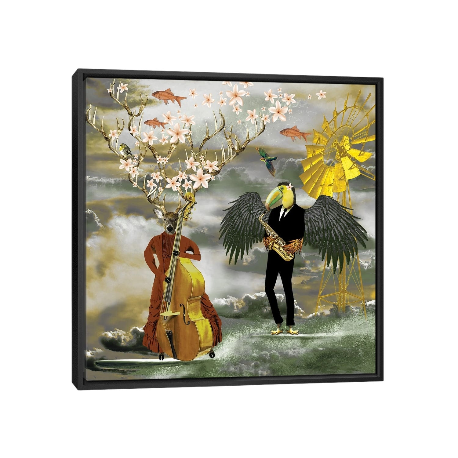 iCanvas "Jam Sesh" by Caroline Keslassy Framed