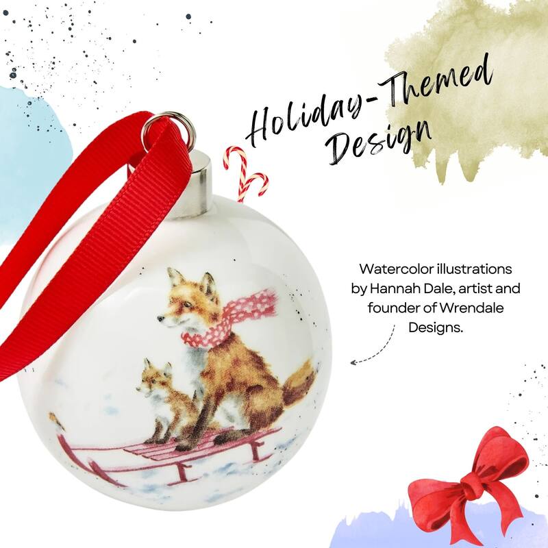 Royal Worcester Wrendale Designs Christmas Bauble