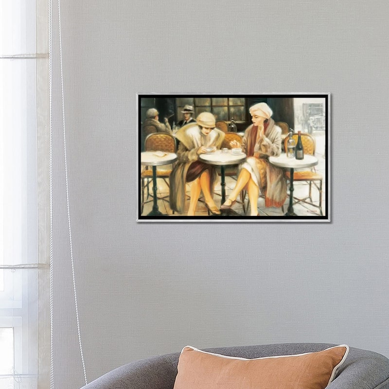 iCanvas "Cafe III" by E Denis Framed