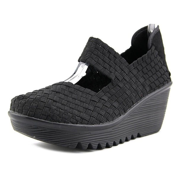 Bernie Mev. Lulia Women Round Toe Canvas Black Mary Janes