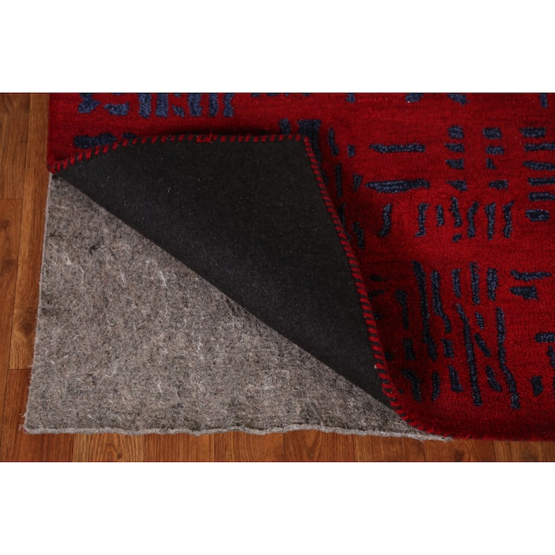 Contemporary Modern Indian Area Rug Handmade Wool Carpet - 5'3" x 7'7"