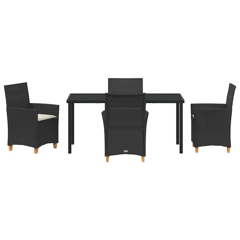 vidaXL Garden Dining Set Poly Rattan