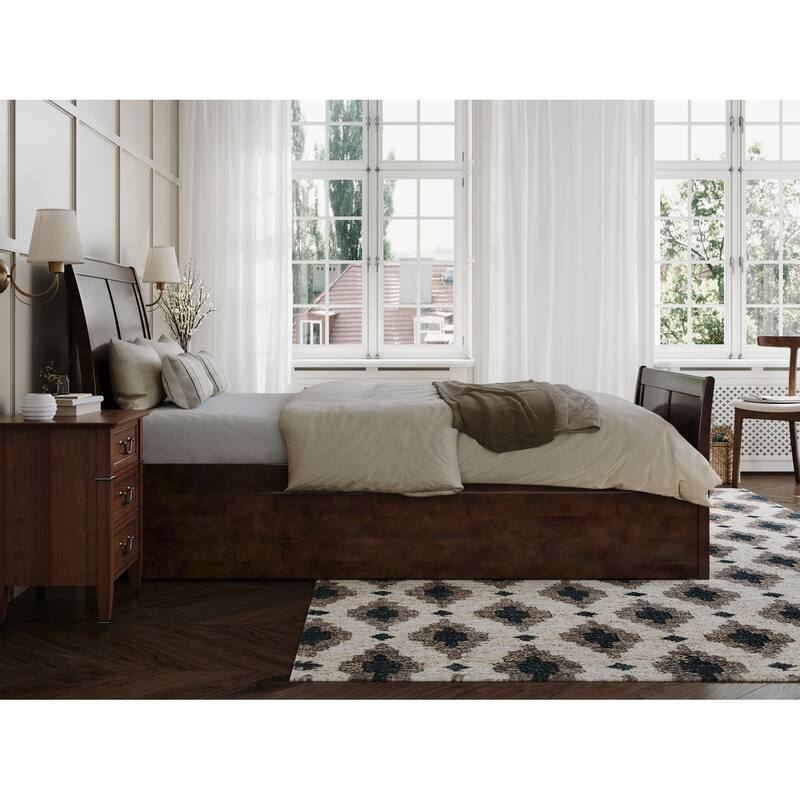 Portland Solid Wood Platform Bed with Matching Footboard and Trundle