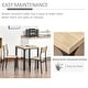 preview thumbnail 6 of 6, HOMCOM Rustic Country Wood Top 3 Piece Kitchen Table Dining Set with 2 Matching Chairs & Versatile Design for Small Space