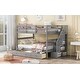 preview thumbnail 11 of 9, Simple Full Over Full Bunk Bed With Drawer,Storage and Guard Rail