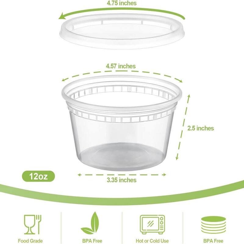 32 Sets 12 oz Plastic Deli Food Containers Bed Bath & Beyond 39080036