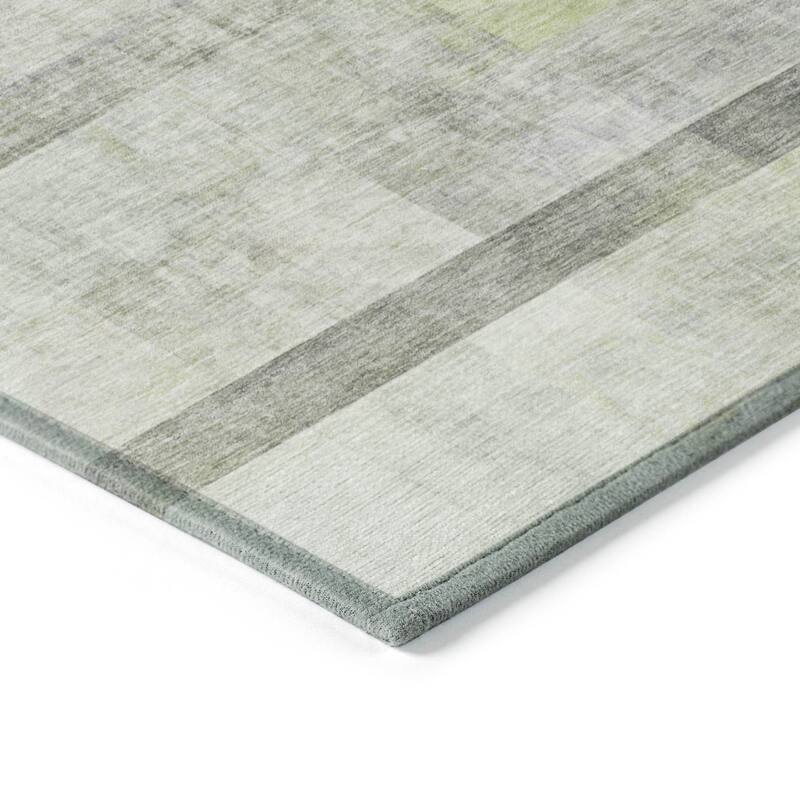 Machine Washable Indoor/ Outdoor Modern Abstract Chantille Rug