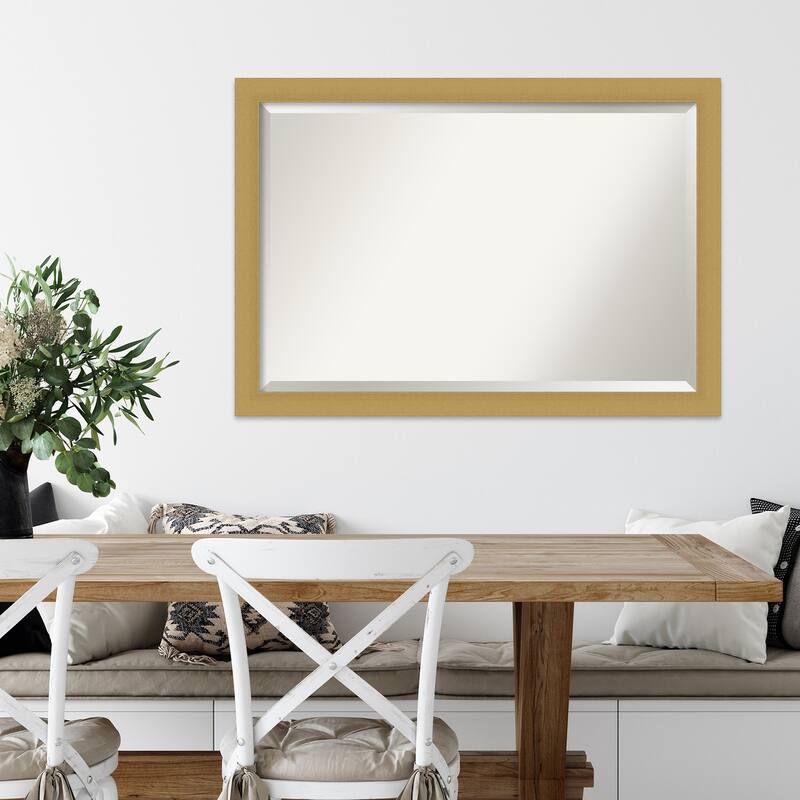 Beveled Wall Mirror - Grace Brushed Gold Frame - Grace Brushed Gold