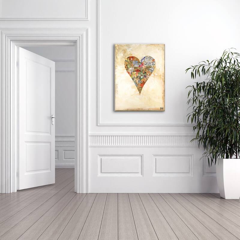 'Bella' Heartwork Wrapped Canvas Wall Art