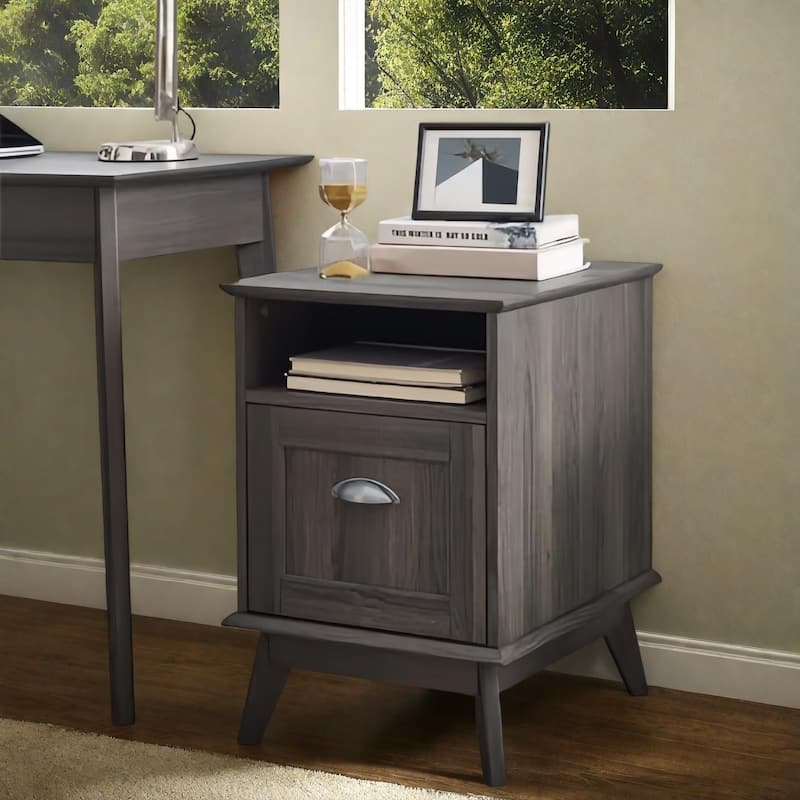 Caffoz Wooden Home Office File Cabinet with Fully Extended Drawer