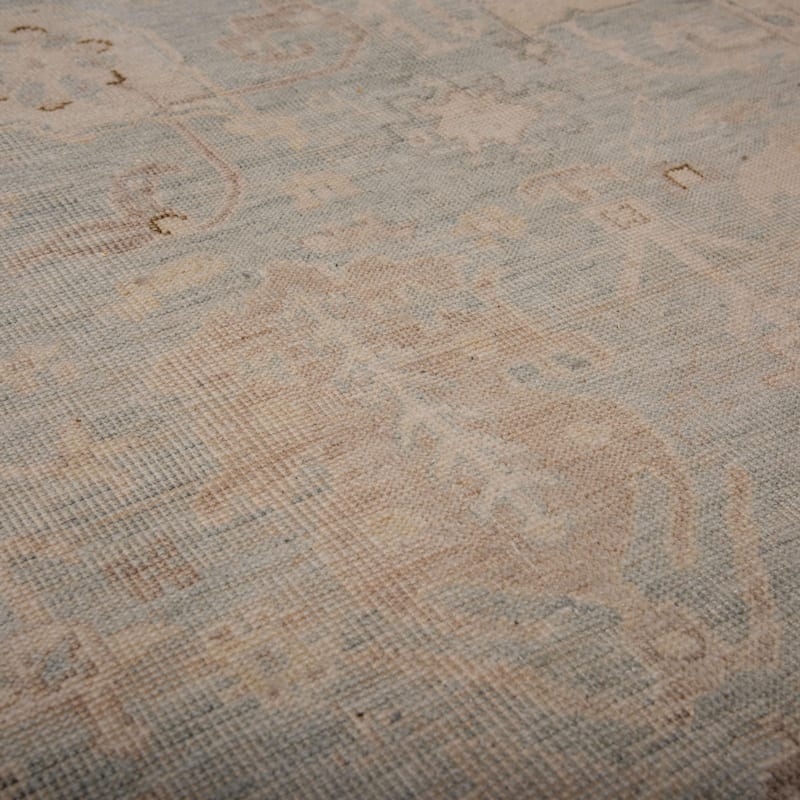 Alora Decor Southwesteren Hand-knotted Bordered Blue Rug