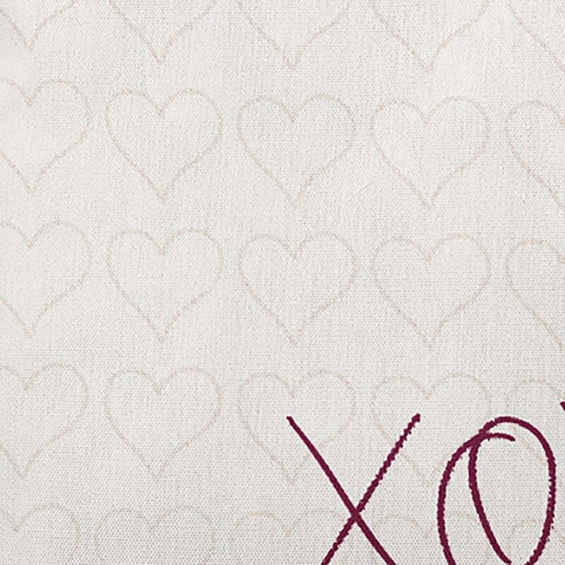 XOXO with Hearts Valentine's Day Decorative Indoor/Outdoor Pillow