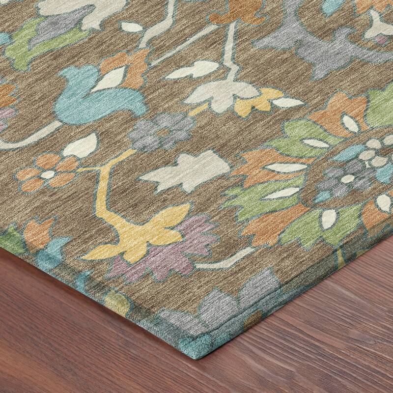 Machine Washable Indoor/ Outdoor Traditional Blanca Chantille Rug