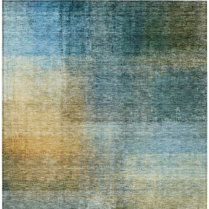 HomeRoots Abstract Transitional Rectangle Outdoor Rug