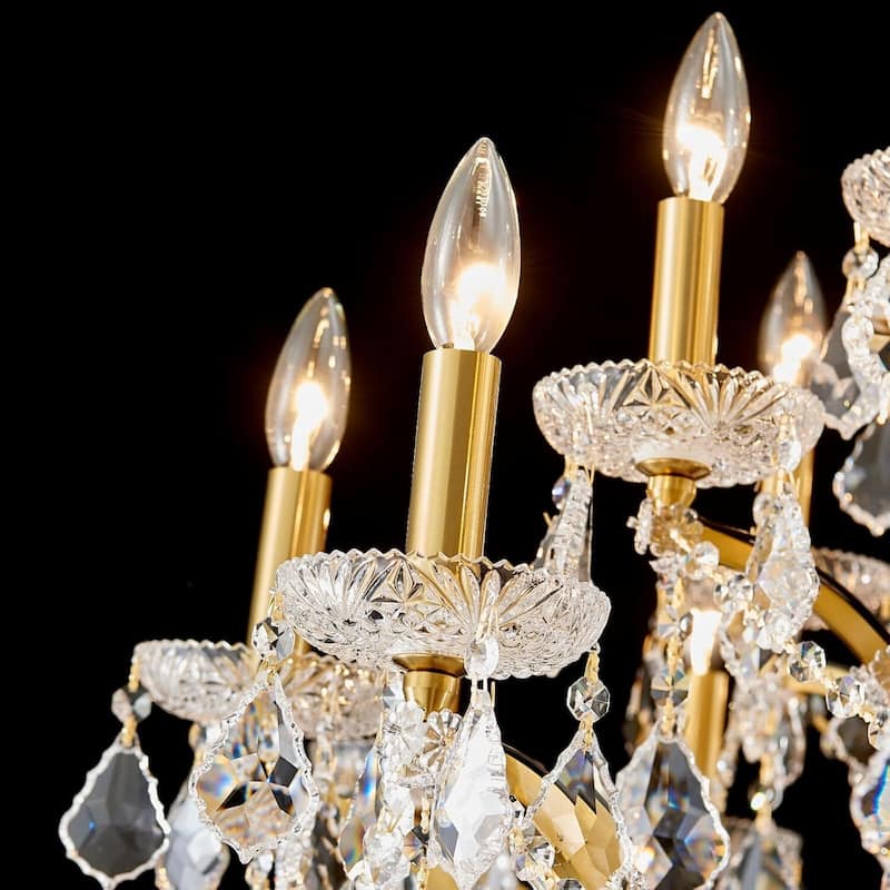 KAYLA Large Crystal Chandelier-12/24-Light Chandelier Light Fixture Modern Maria Theresa Crystal Chandeliers