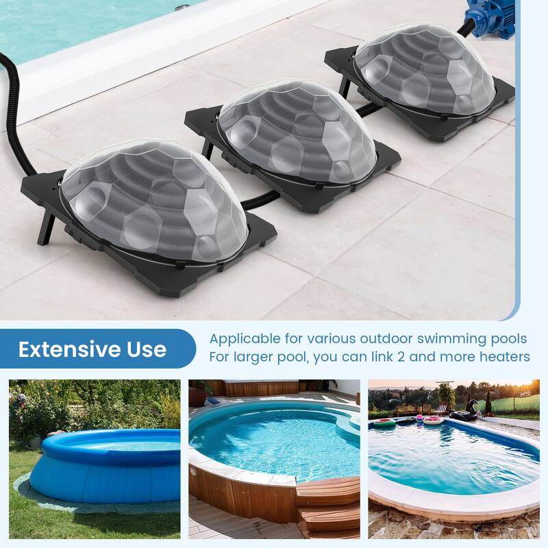 Gymax 2PCS Colar Dome Heater w/ Transparent Cover Black Heating Coil
