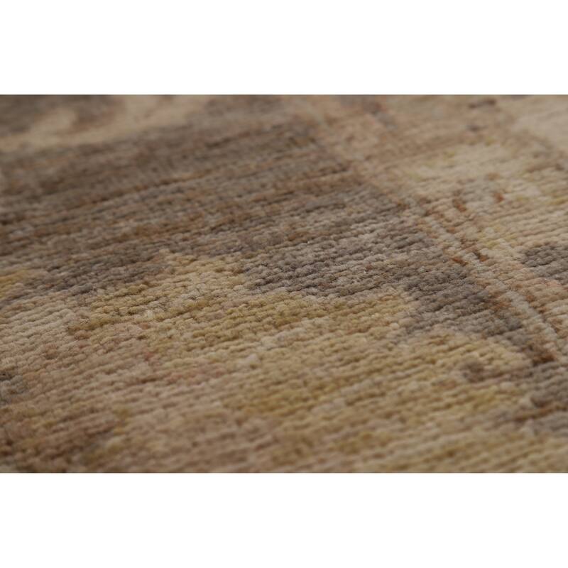 Vegetable Dye Oushak Turkish Area Rug Oriental Handmade Wool Carpet - 8'6"x 11'9"