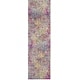 2' x 6' Yellow and Pink Coral Reef Runner Rug - 3'6