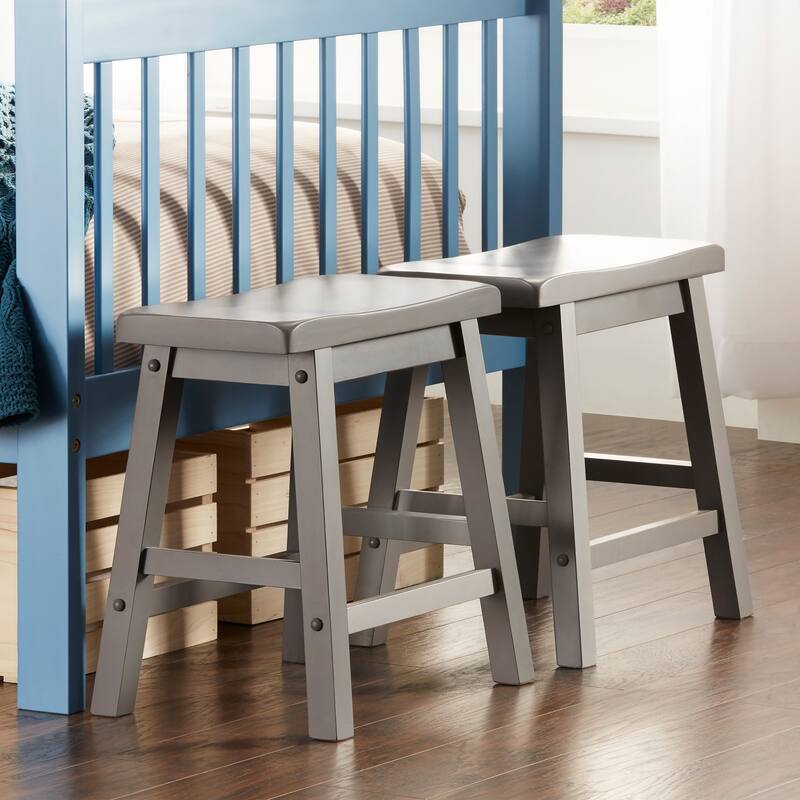 Salvador 18-in. Backless Saddle-seat Stools (Set of 2) by iNSPIRE Q Bold - Stool