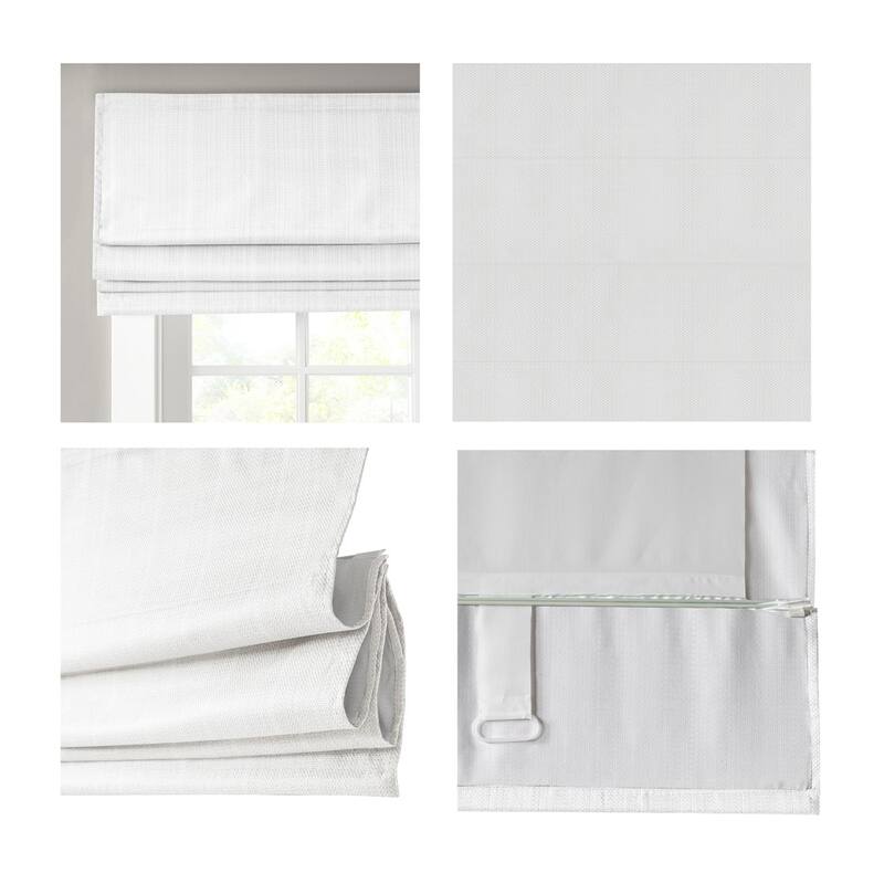 Basketweave Darkening Cordless Roman Window Shade