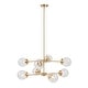 preview thumbnail 3 of 10, INK+IVY Calista 8-Light Metal Chandelier with Globe Bulbs
