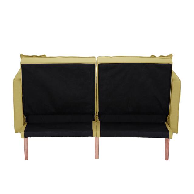LUXMOD Futon Sleeper Sofa With 2 Pillows Fabric