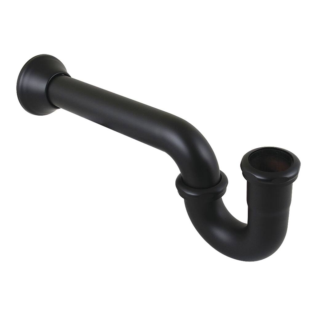 Kingston Brass Vintage 1-1/4 Inch Decor P-Trap with Bell Flange, 18 Inch Length, 18 Gauge