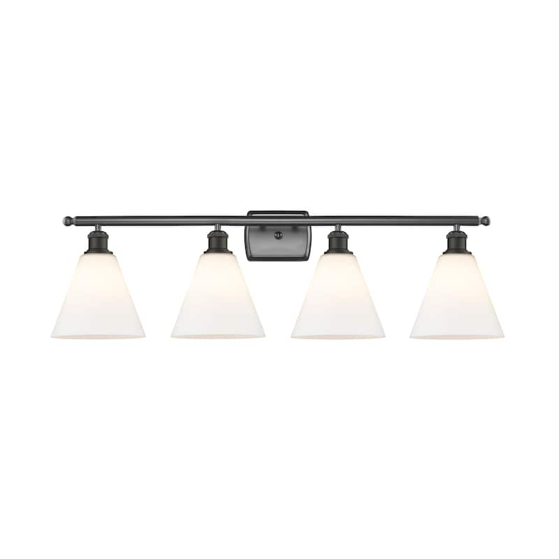 Innovations Lighting 516-4W-11-38 Berkshire Vanity Berkshire 4 Light - Oil Rubbed Bronze / Matte White