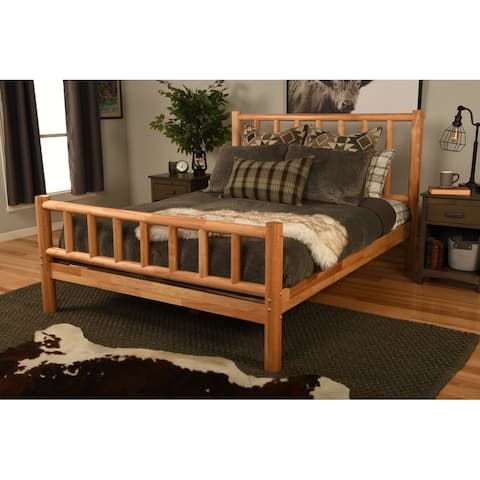 Somette Rustic Lodge Bed in Natural Finish