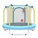 preview thumbnail 28 of 28, 55'' Kids Trampoline with Basketball Hoop and Safety Enclosure