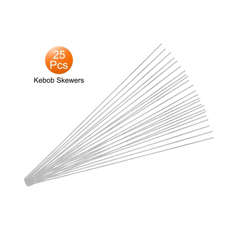 25pcs Kebob Skewers 29cm x 1.6mm Round BBQ Grill Sticks - 29cm x 1.6mm