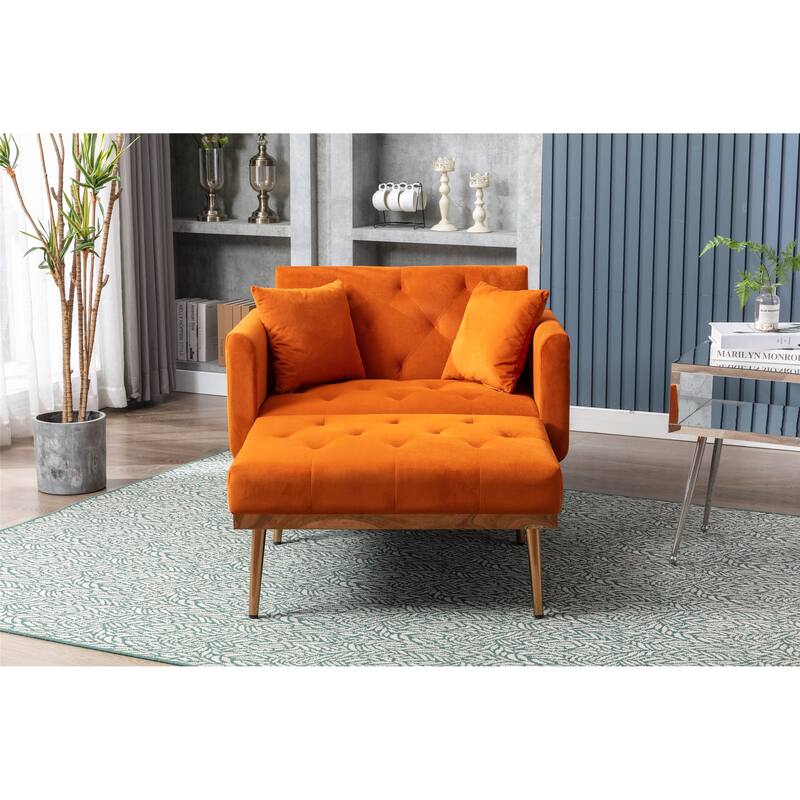 fashionable and classic style Chaise Lounge chair / accent chair for Living Room, bedroom (Orange)