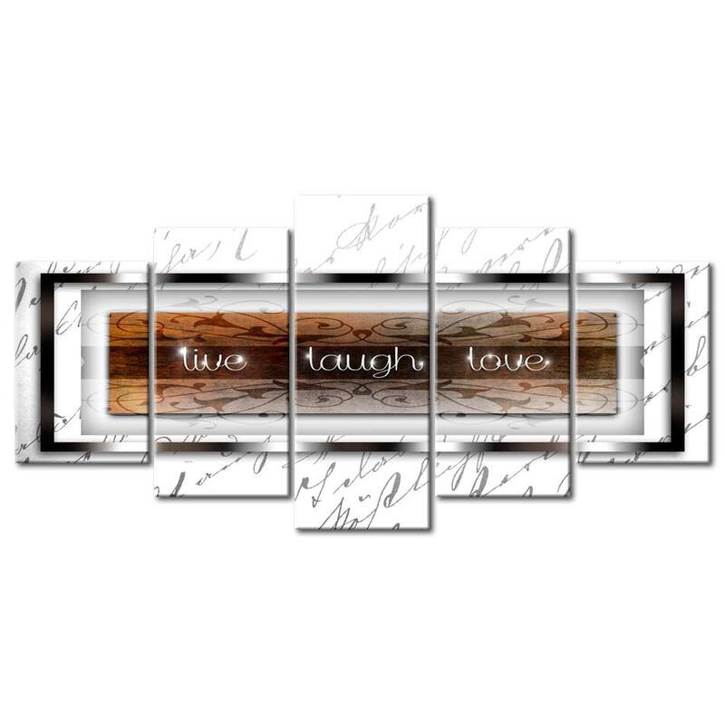 Glam Canvas Wall Art - Live Laugh Love - 5 Pieces - 40"Wx20"H