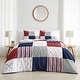 preview thumbnail 2 of 4, Sweet Jojo Designs Red, White and Blue Baseball Patch Sports Collection Boy 3-piece Full / Queen-size Comforter Set