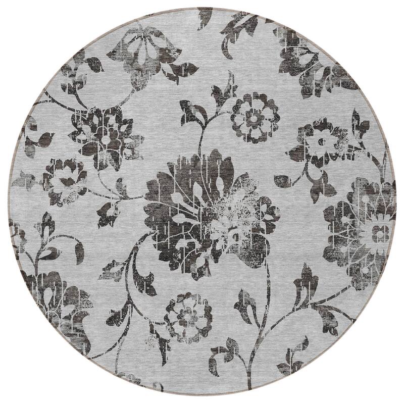 HomeRoots Floral Transitional Rectangle Outdoor Rug