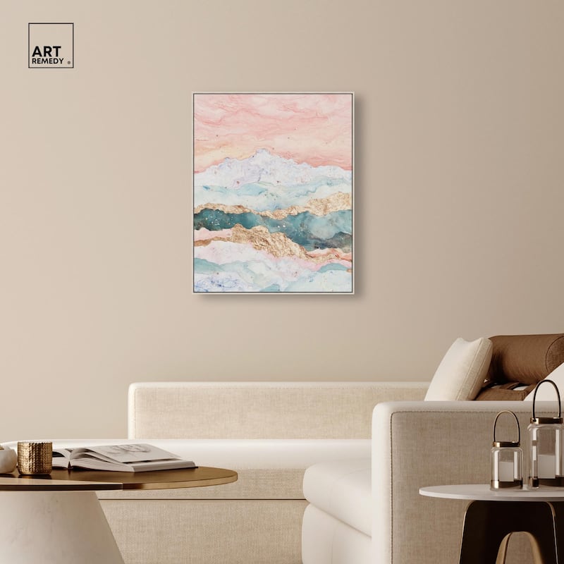 Rose Quartz Ridge Canvas by Art Remedy