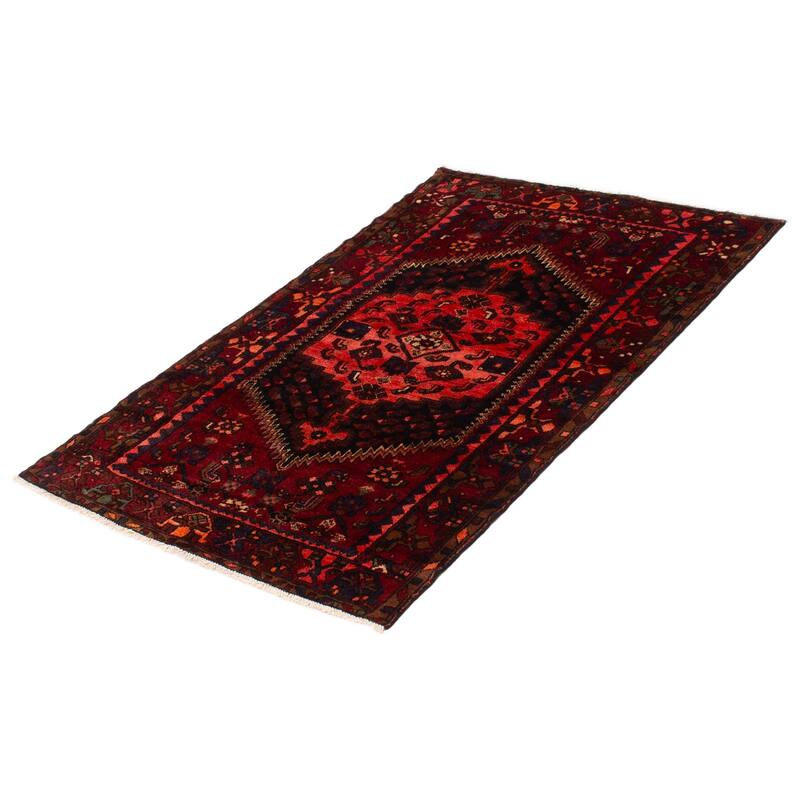 ECARPETGALLERY Hand-knotted Andelz Red Wool Rug - 4'2 x 6'6
