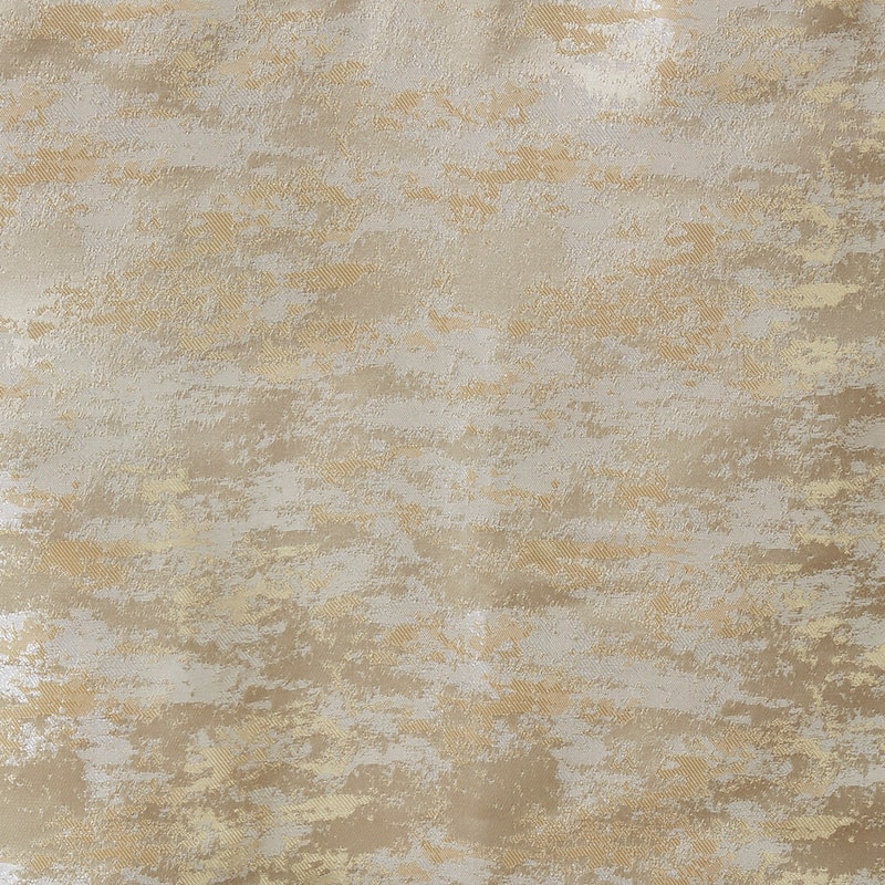 Jacquard Lined Total Blackout Rod Pocket/Back Tab Curtain Panel(Only 1 Pc Panel) - Gold - 84 Inches