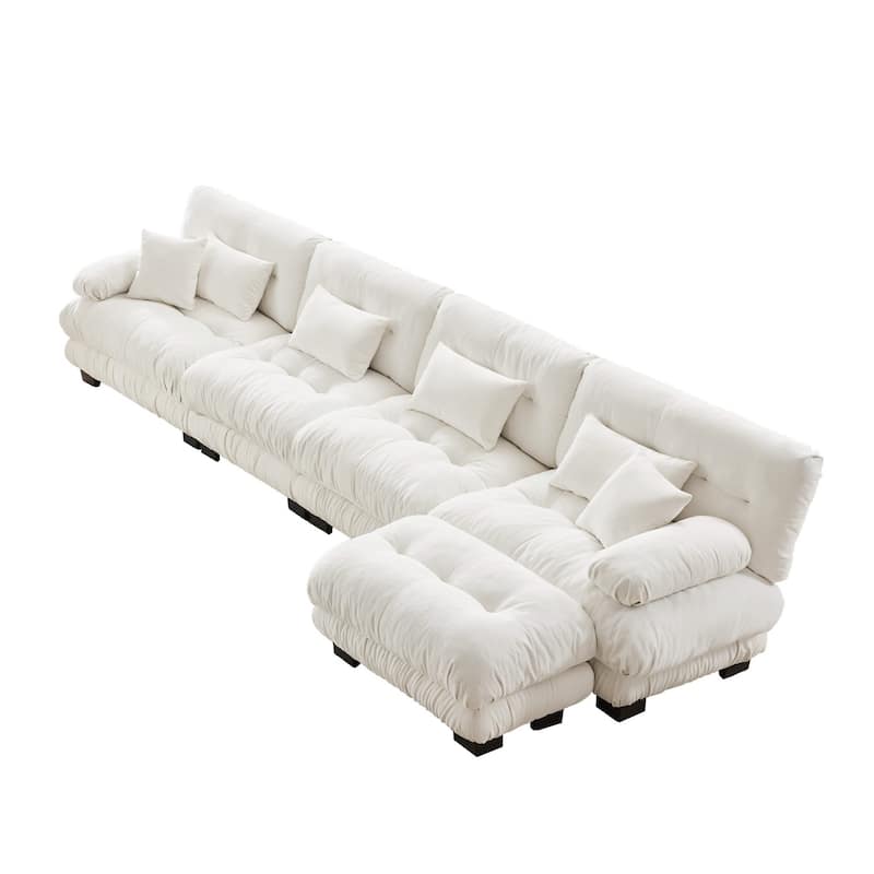 173.2" Modern Comfy Cloud Couch 4-Seater Modular Sectional Sofa for Living Room