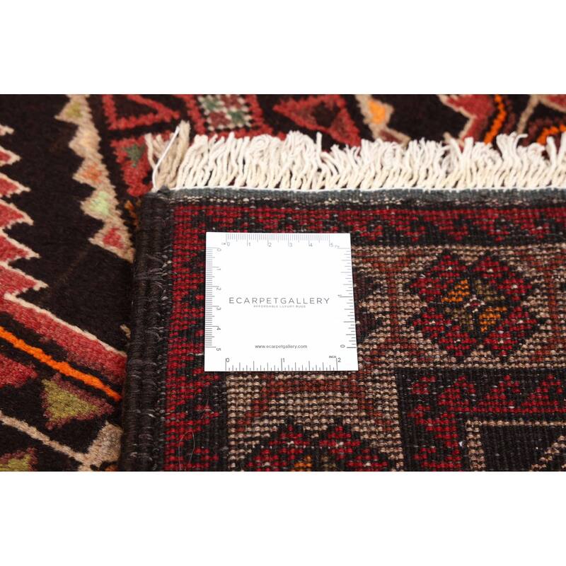 ECARPETGALLERY Hand-knotted Teimani Black, Red Wool Rug - 3'7 x 6'8
