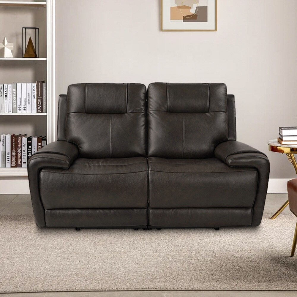 Reclining loveseat with console outlet and usb port