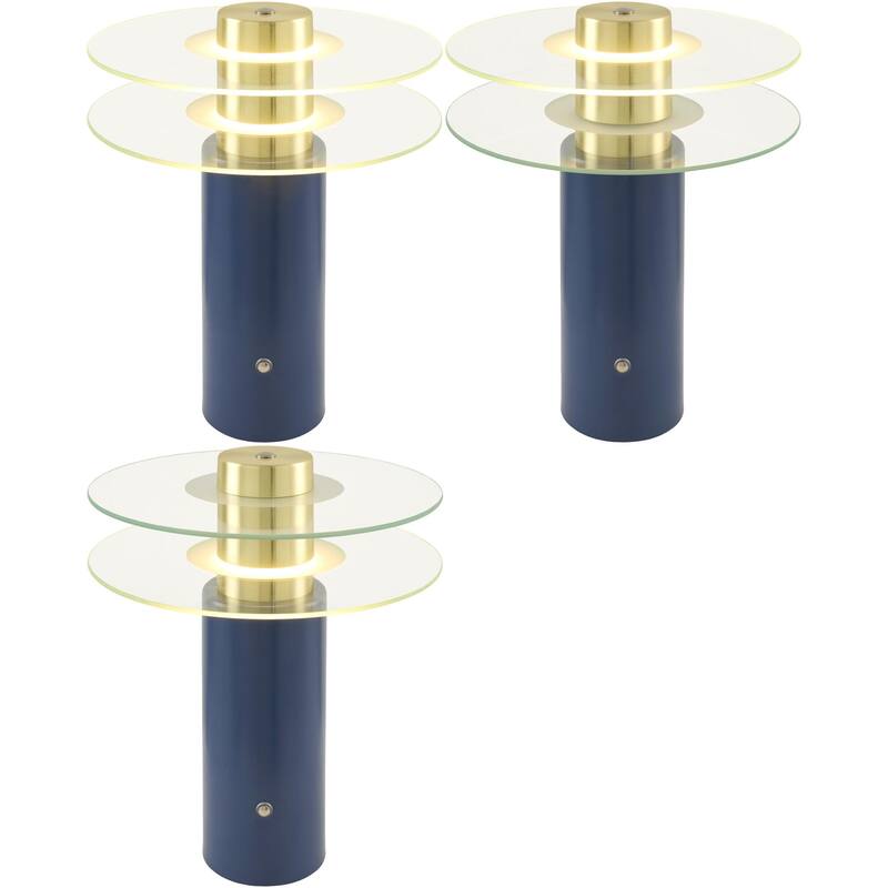 Livabliss Dualis Modern Accent Table Lamp - 10"H x 9"W x 9"D