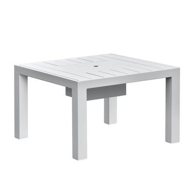 Nash Outdoor Aluminum Coffee Table with Ice Bucket, Buff