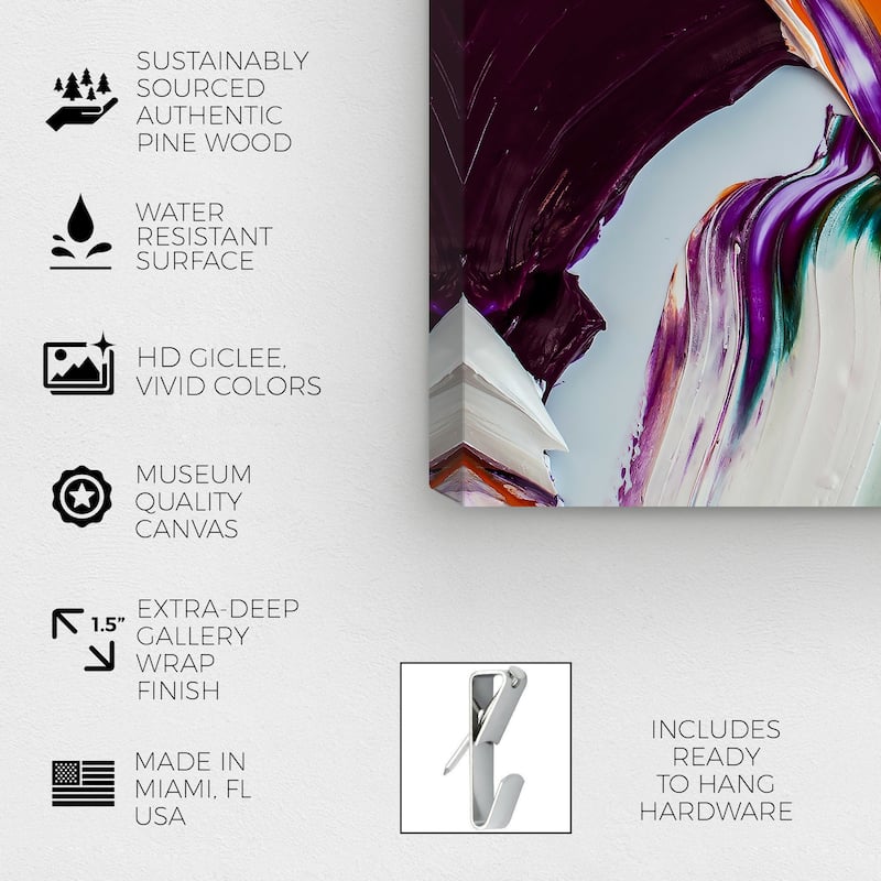 Wynwood Studio Abstract Creamy Orange White and Modern & Contemporary Wall Art Canvas Print