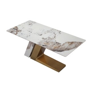 Sintered Stone 71-inch Fashion Dining Table - Bed Bath & Beyond - 37174780